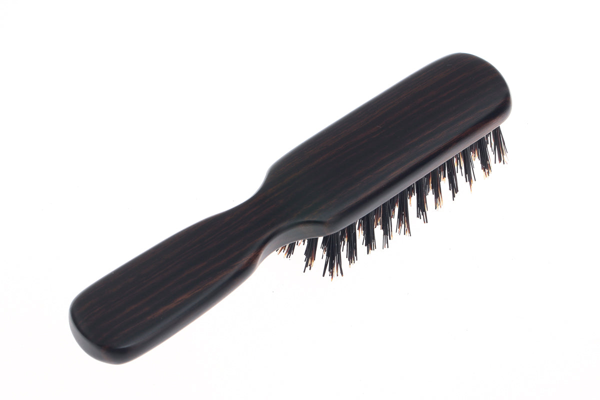 手植-7携帯用猪毛 ヘアブラシ 5行 – 藤本虎