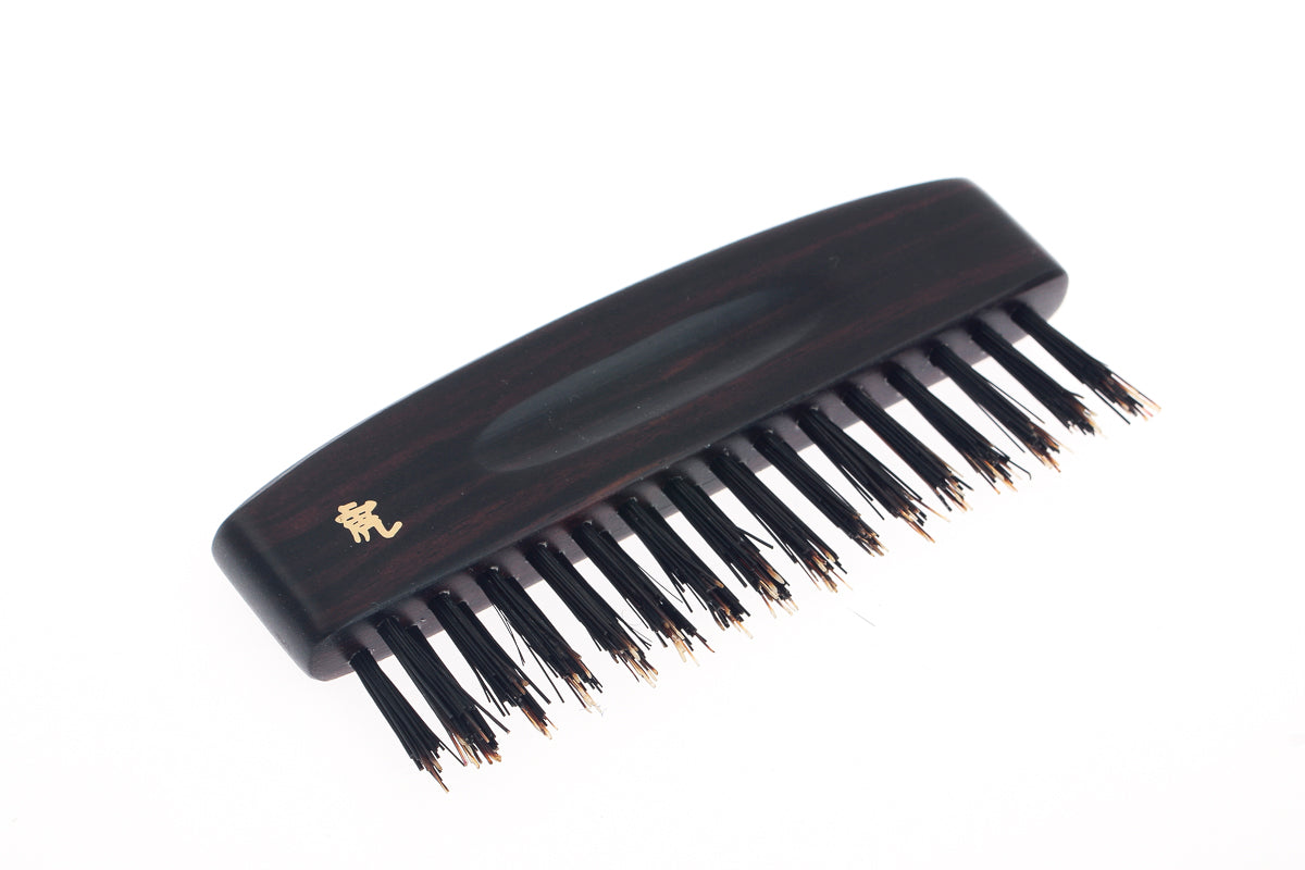 虎‐11携帯用猪毛ヘアブラシ2列 – 藤本虎