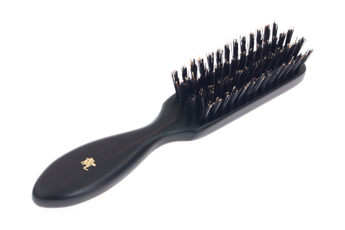 虎‐13携帯用猪毛ヘアブラシ4列 – 藤本虎